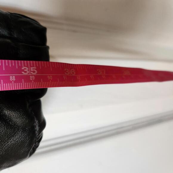 21 Saints Women's fleece lined faux leather joggers elastic waist black- size XS - Picture 2 of 9